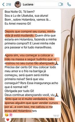 Feedback de aluna
