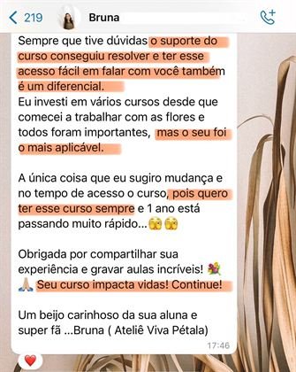 Feedback de aluna