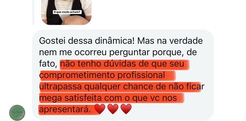 Feedback de aluna