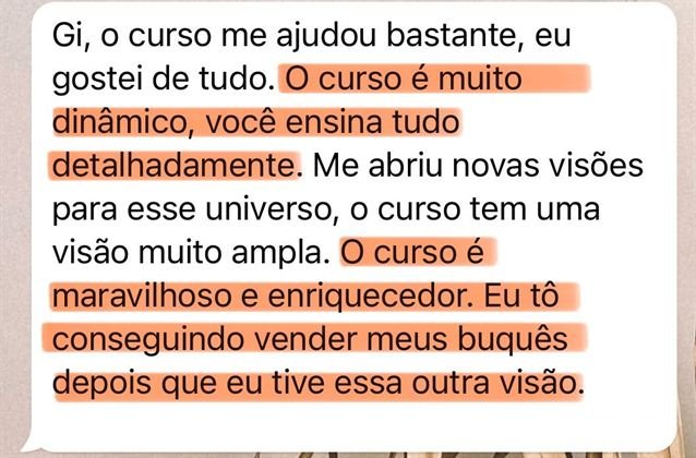 Feedback de aluna