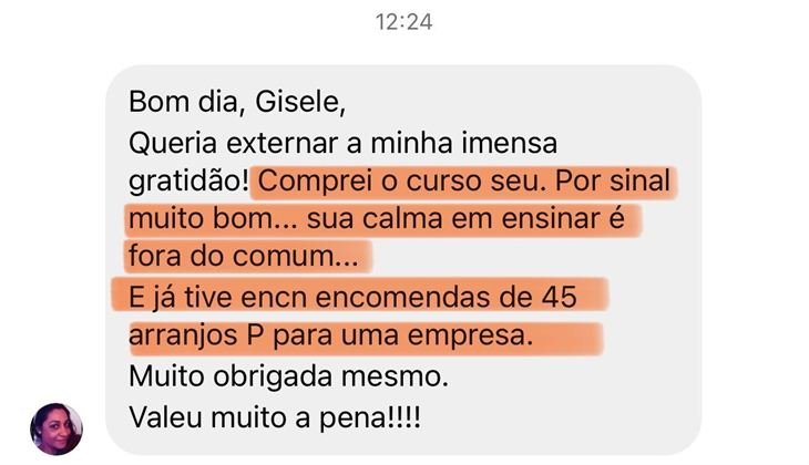 Feedback de aluna